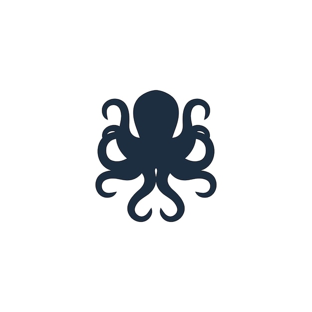 Silhouette Octopus vector template Octopus vector illustration