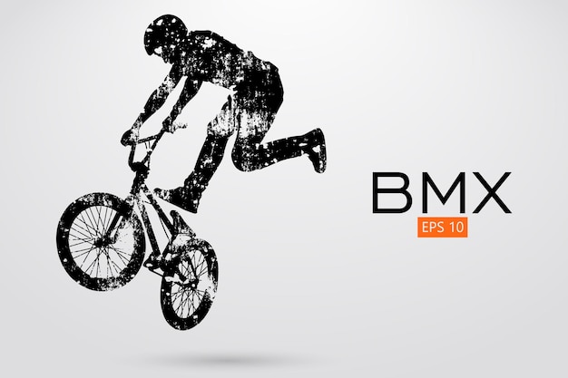 Bmx 라이더의 실루엣