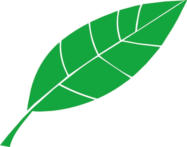 ベクトル フラット スタイルのベクトル図の木の葉のアイコンのシルエット