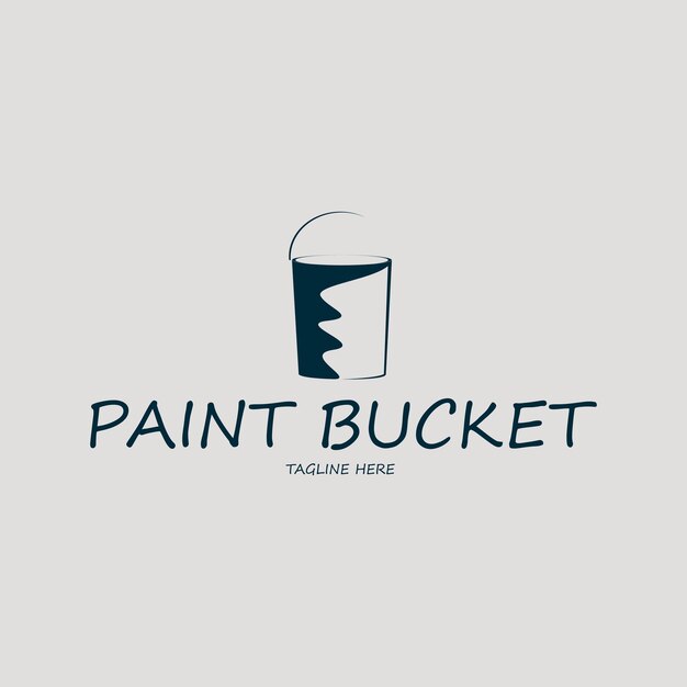 Silhouette paint bucket vector illustration for design