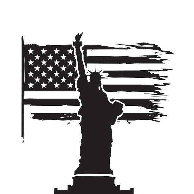 Vector silhouette of patriot day usa on white background