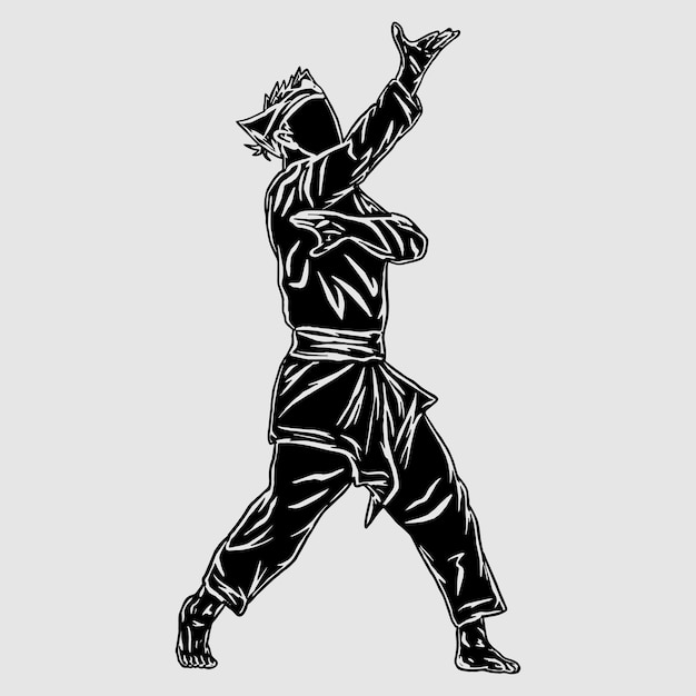 silhouette pencak silat