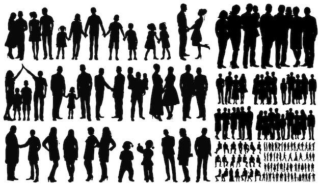 Vector silhouette people vector