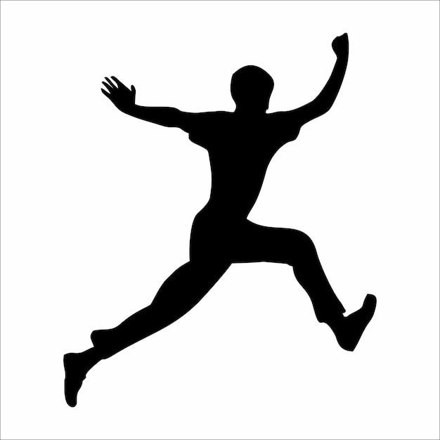 Silhouette of a person jumping