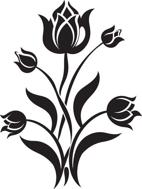 Vector silhouette petal sonata midnight vector blooms