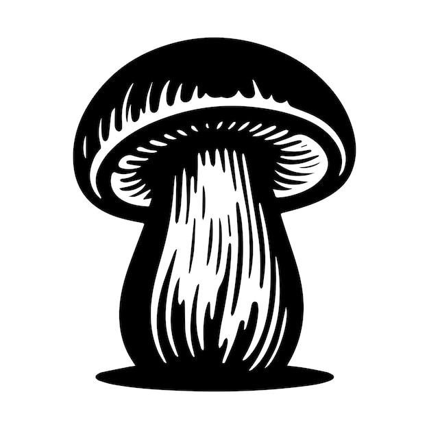 The silhouette of a porcini mushroom Vector