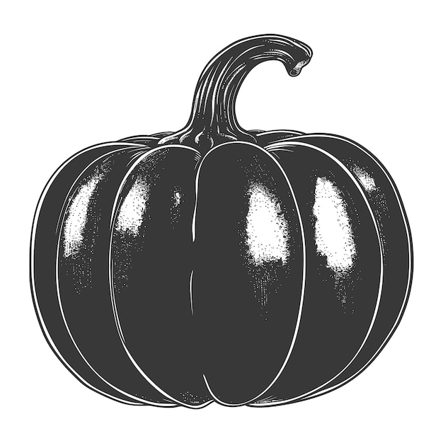 Vector silhouette pumpkin fruit black color only