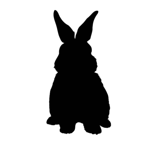 Vector silhouette rabbit  vector illustration