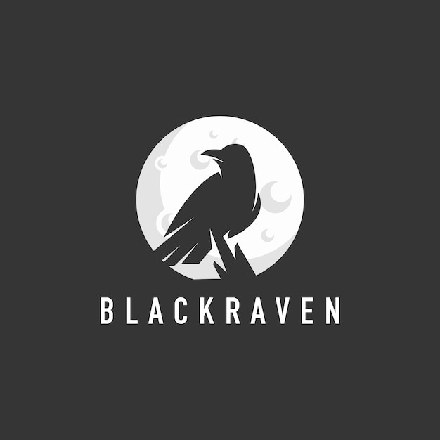 silhouette raven logo