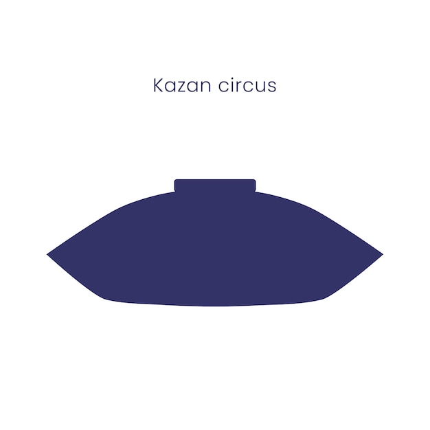 Silhouette of a recognizable object of the Kazan city, the Circus