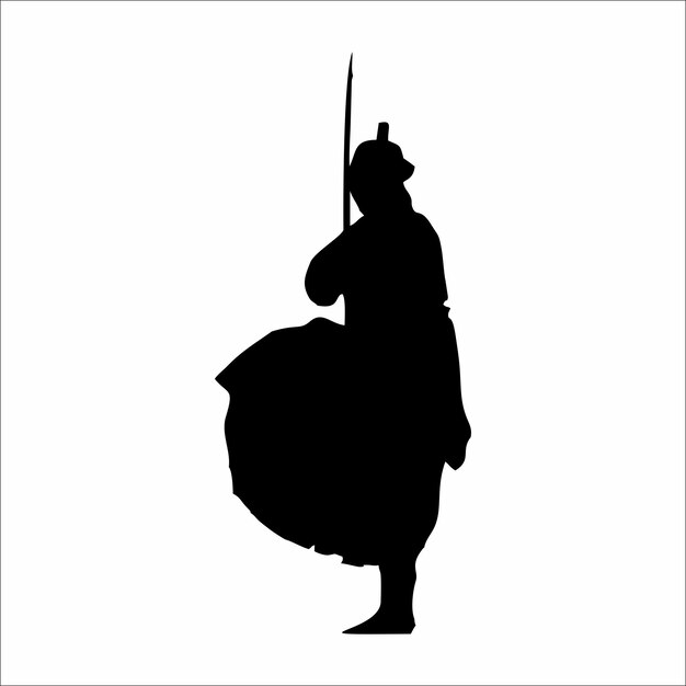 Silhouette of a samurai