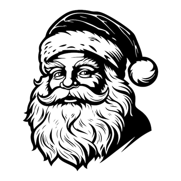 Silhouette of santa claus christmas