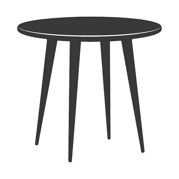 Silhouette Scandinavian table black color only