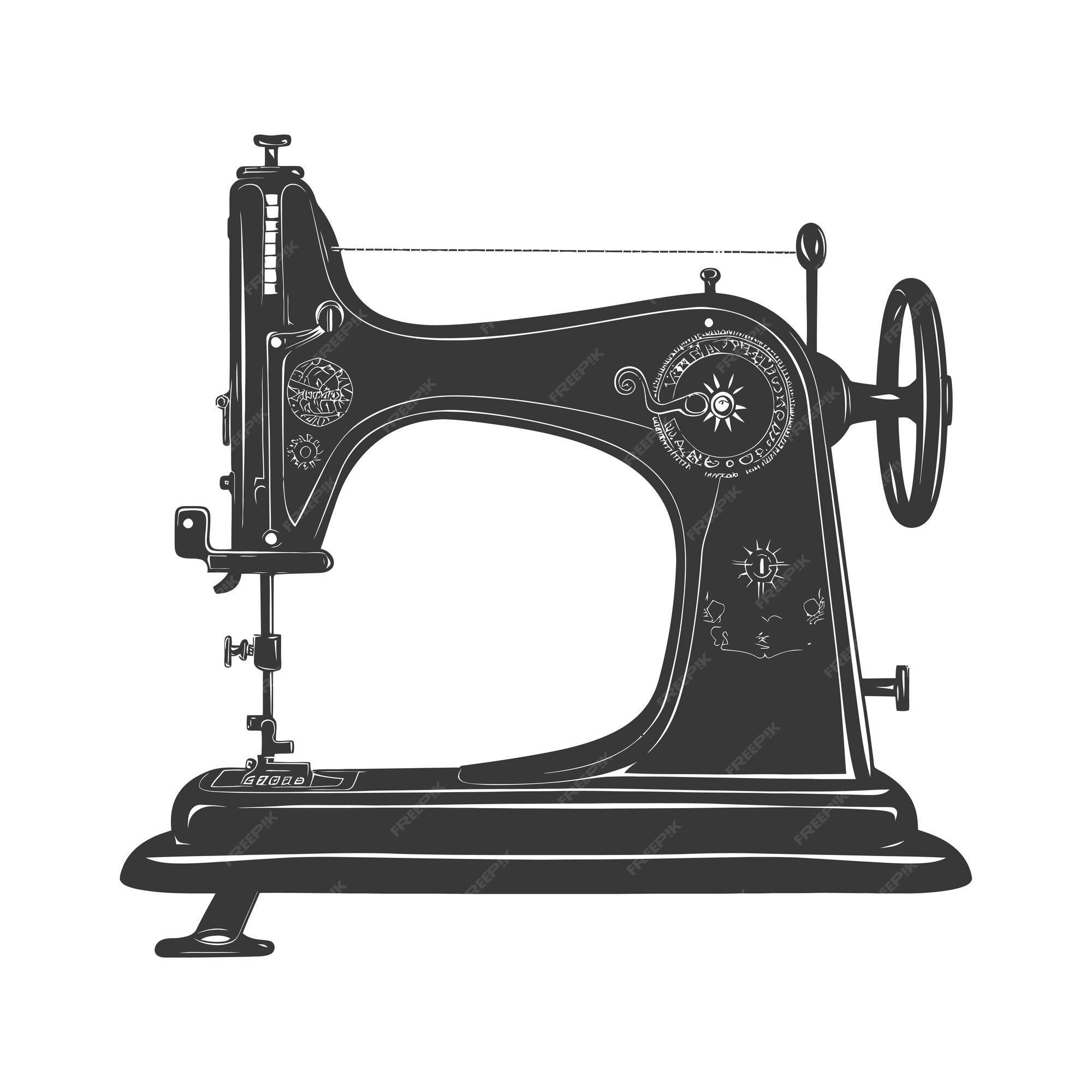 Premium Vector Silhouette sewing machine black color only