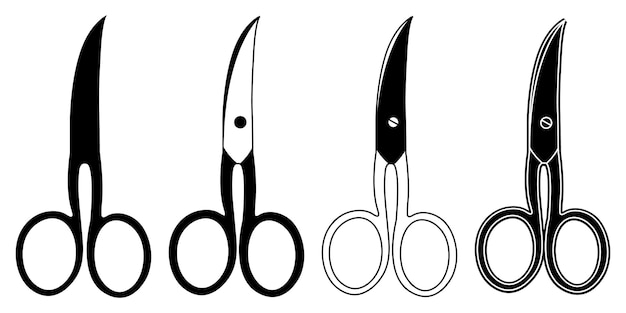 Silhouette sketch scissors shears pair of scissors Medical instrument Hospital medical equipment