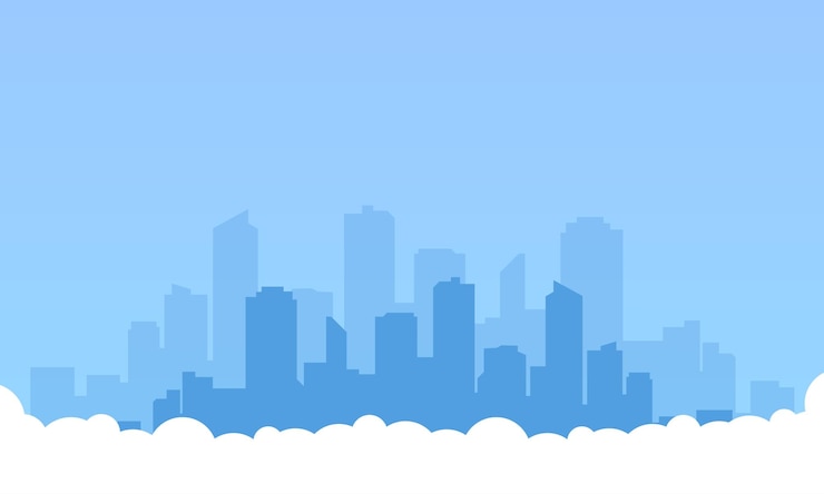 Silhouette skyline illustration