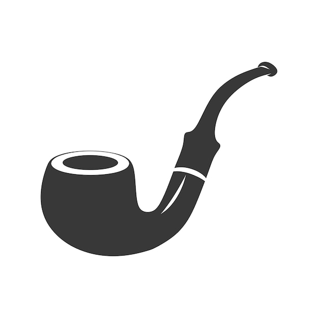 Vector silhouette a smoking pipe black color only