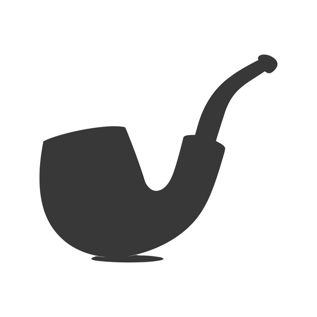 Vector silhouette a smoking pipe black color only