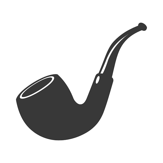 Vector silhouette a smoking pipe black color only