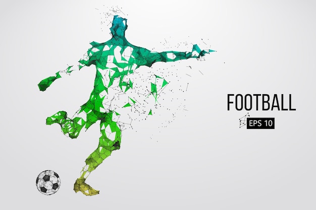 Vector silhouette of a soccer player