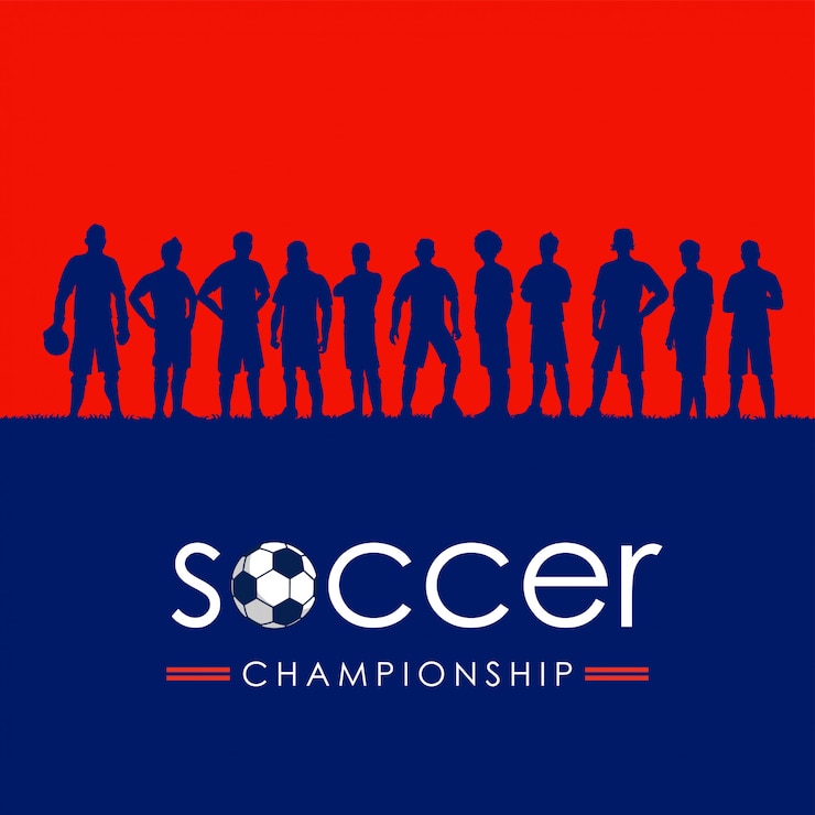Vector サッカーチーム、ベクトルイラストのシルエット