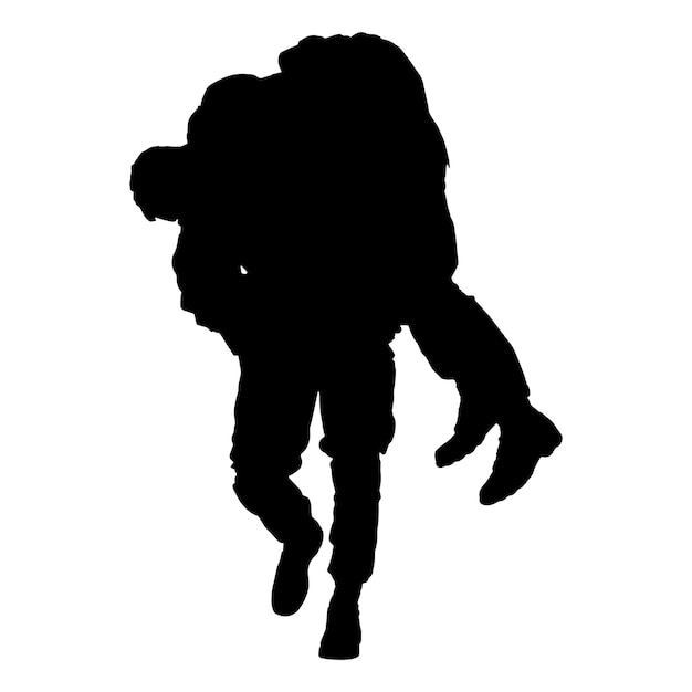 silhouette of a soldier on a white background