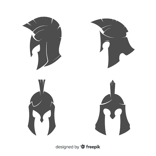 Silhouette spartan helmet collection