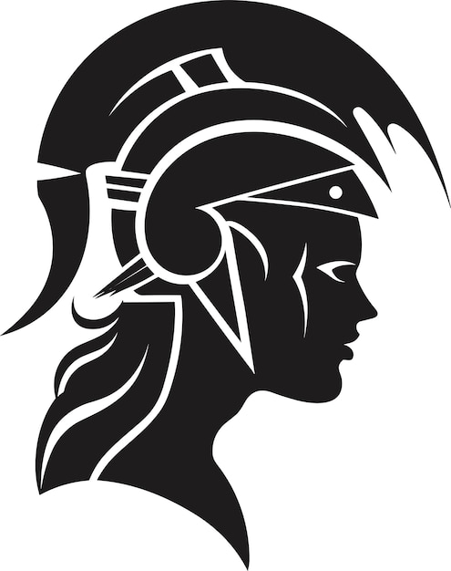 Premium Vector | Silhouette of a spartan women