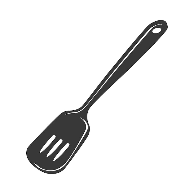 Vector silhouette spatula cooking tool black color only