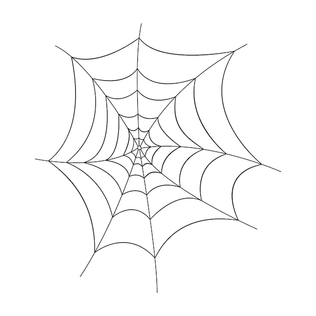 Silhouette of a spider web Vector illustration of Halloween design element