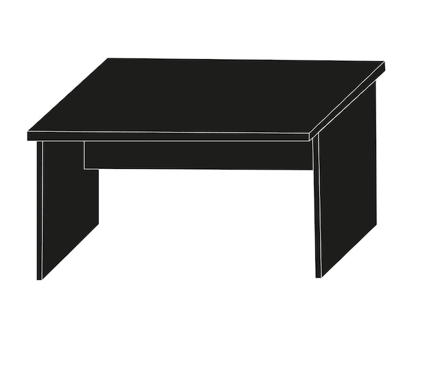 silhouette of the table