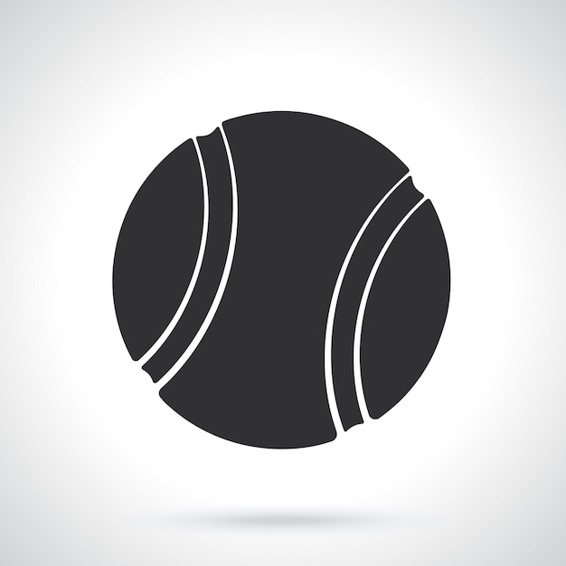 Silhouette of tennis ball sports equipment vector illustration