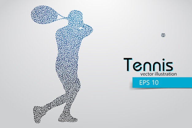 Silhouette of a tennis player