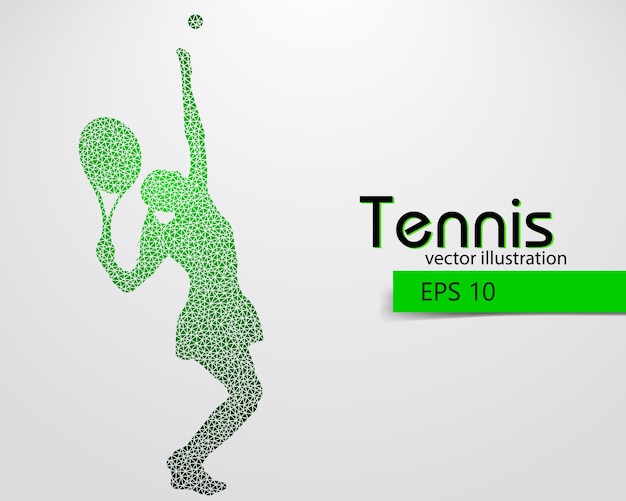 Silhouette of a tennis player