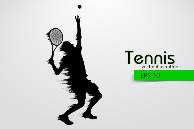 Silhouette of a tennis player