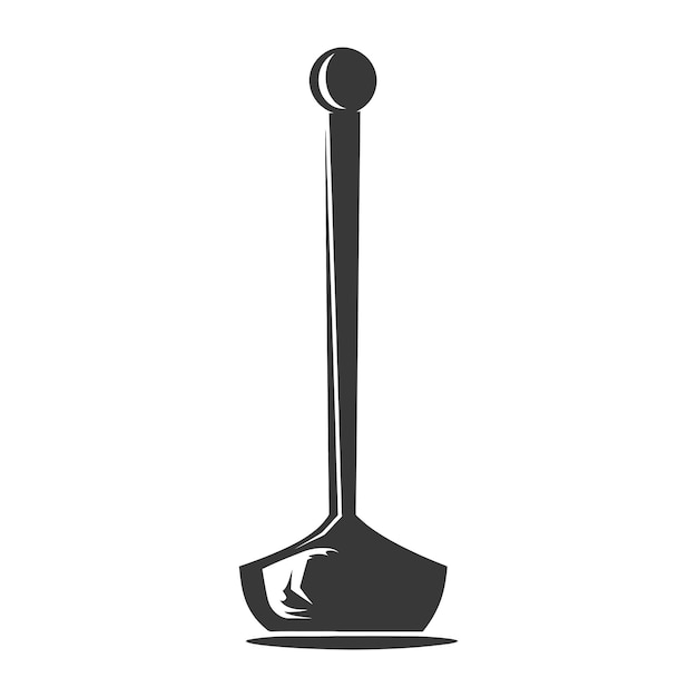 Vector silhouette toilet plunger black color only