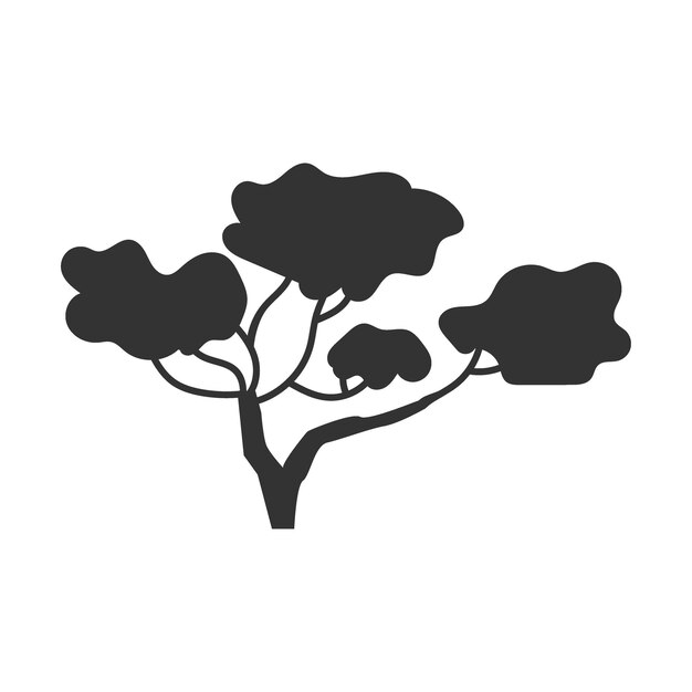 Vector silhouette tree logo icon vector illustration template design