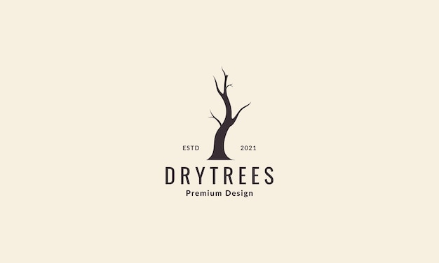 Silhouette trees dry logo symbol vector icon illustration graphic design