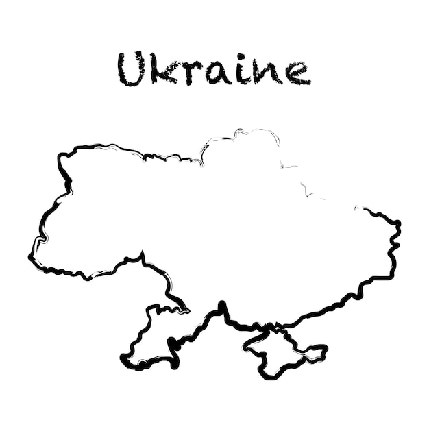 Vector silhouette of ukraine ukraine map icon no war in ukraine silhouette map isolated vector illustration peace symbol vector design eps 10