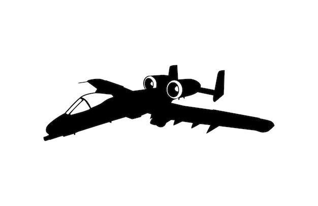 Vector silhouette vector aircraft fighter jet bomber plane