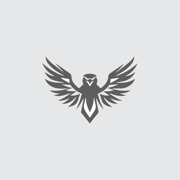 Silhouette vector American eagle logo design Vector illustration