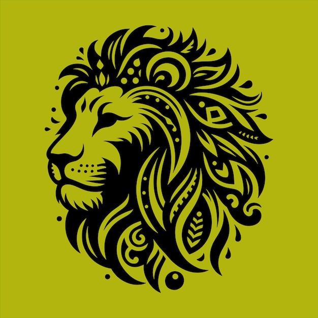 Silhouette Vector design of a Lion Icon