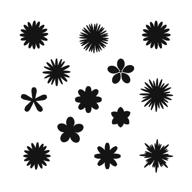 silhouette vector illustration of flowers