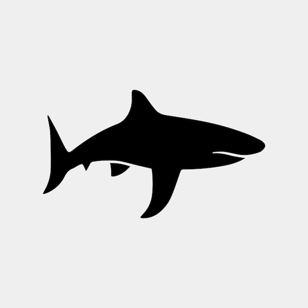 silhouette vector of a shark