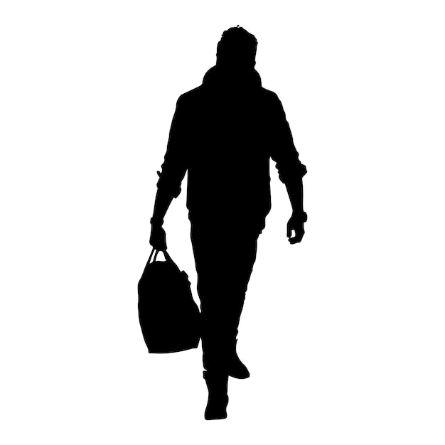 Silhouette of walking person illustration