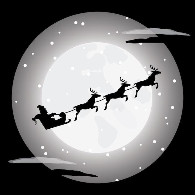 silhouette wallpaper santa claus icon illustration background