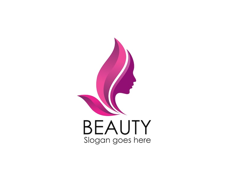 Silhouette woman logo head face logo isolated use for beauty salon spa cosmetic design