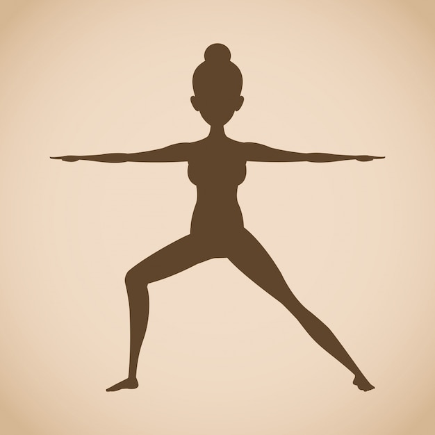 Silhouette woman pose yoga