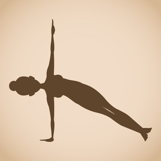 Silhouette woman pose yoga