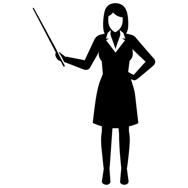 Vector a silhouette of a woman with a long black cloak and a long black sword